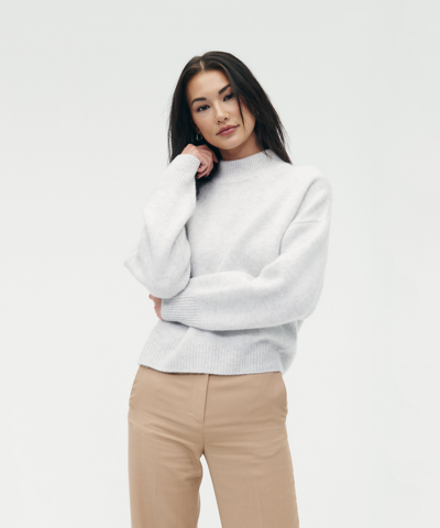 Naadam Super Luxe Cashmere Mockneck Sweater In Frost Gray