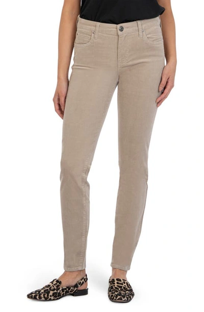 Kut From The Kloth Diana Stretch Corduroy Skinny Pants In Sand
