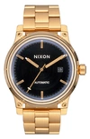 Nixon The 5th Element Automatic Bracelet Watch, 42mm In Gold / Black