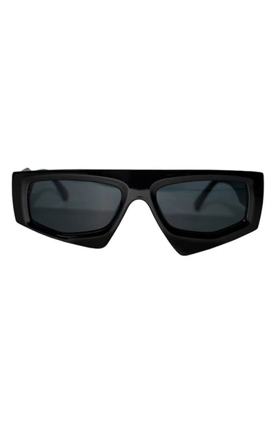 Fifth & Ninth Ivy 54mm Polarized Geometric Sunglasses In Black