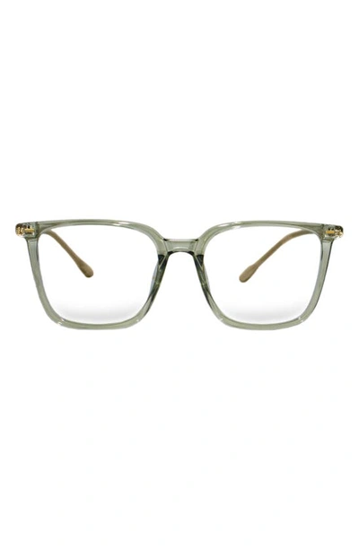 Fifth & Ninth Frankie 62mm Square Blue Light Blocking Glasses In Green