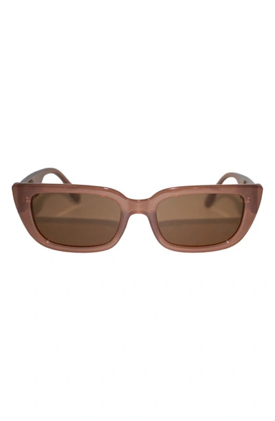 Fifth & Ninth Drew 53mm Polarized Cat Eye Sunglasses In Brown