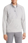 Cutter & Buck Adapt Quarter Zip Wind Resistant Knit Pullover In Polished