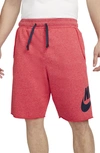Nike Men's  Sportswear Sport Essentials French Terry Alumni Shorts In Red