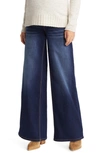 1822 DENIM OVER THE BUMP HIGH WAIST WIDE LEG MATERNITY JEANS