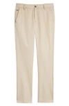 Vintage 1946 Flat Front Slim Straight Leg Performance Twill Pants In Tan