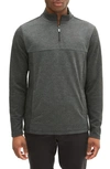 Robert Barakett Milligan Long Sleeve Half Zip Sweater In Charcoal