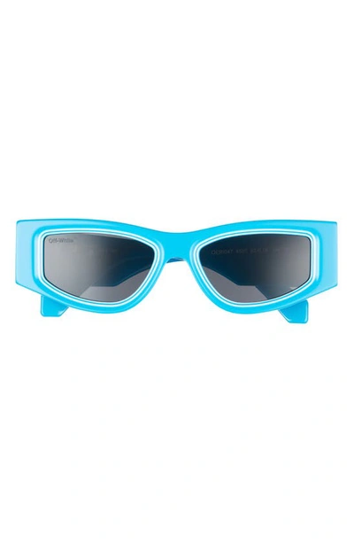 Off-white Andy 53mm Rectangular Sunglasses In Blue Dark