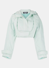 JACQUEMUS JACQUEMUS LIGHT GREEN 'LA PARKA FRESA' JACKET