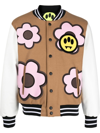 Barrow Stripe Trimmed Floral Bomber In Neutro