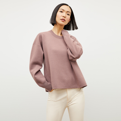 M.m.lafleur The Quincy Pullover - Boiled Wool In Rose Taupe