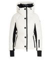 Moncler Guyane Hooded Jacket In White/black
