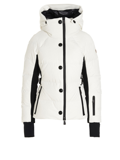 Moncler Guyane Hooded Jersey-trimmed Quilted Shell Down Jacket In White