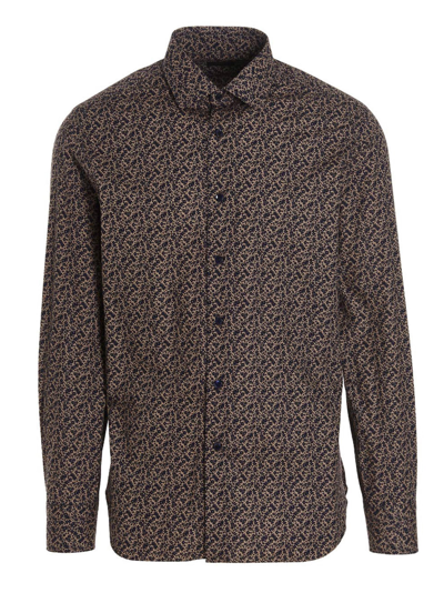 Barba Napoli Patterned Poplin Shirt In Multicolor