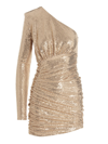 Alexandre Vauthier Gold Mini Dress In Gold