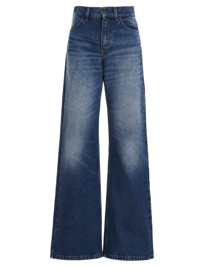 【送料&関税込】Ami Alexandre Mattiussi Cotton Flared Jeans Blue Cotton Flare Fit Jeans by AMI Paris on Sale