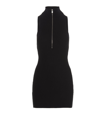 Alyx Black Ribbed Knit Zipper Dress In Black