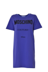 MOSCHINO LOGO-PRINTED CREWNECK T-SHIRT DRESS
