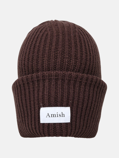 Amish Kids' Brown Wool Blend Beanie