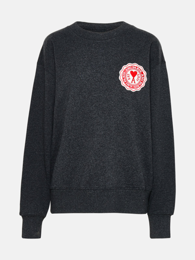 Ami Alexandre Mattiussi Cotton Sweatshirt In Grey