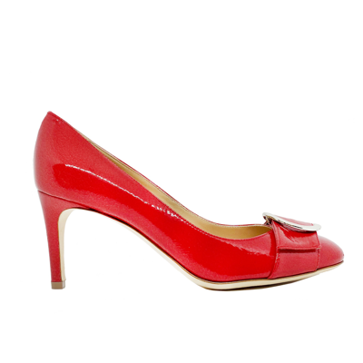 Sergio Rossi Patent Leather Pumps In Red
