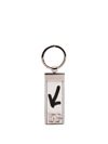 Dolce & Gabbana Key Ring With Crossover `dg` Logo In Bianco