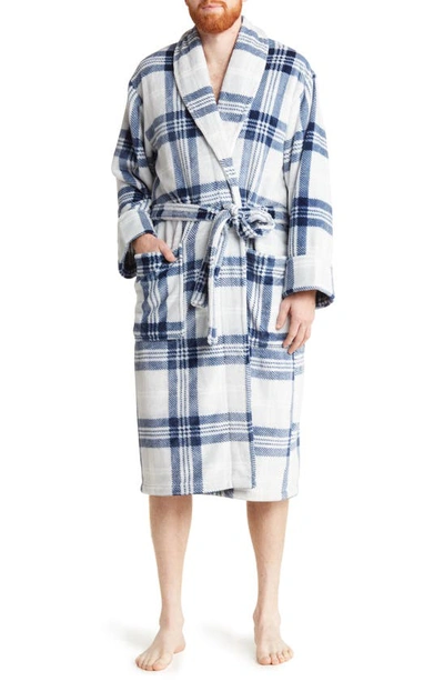 Daniel Buchler Multi Plaid Robe In Navy
