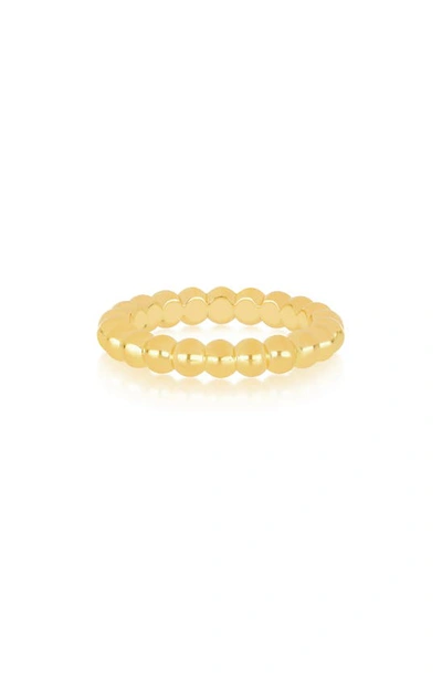 Ef Collection Mini Beaded Ring In 14k Yellow Gold