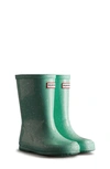 Hunter Kids' Original First Classic Glitter Rain Boot In Wild Mint