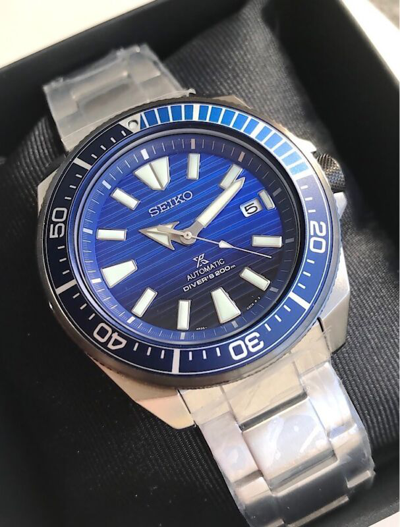 Pre-owned Seiko Srpc93k1 Prospex Turtle Save The Ocean Automatic Diver Silver Steel Watch