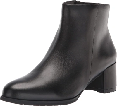 Pre-owned Naturalizer Women's Bay Ankle Boot In Black Wp Leather