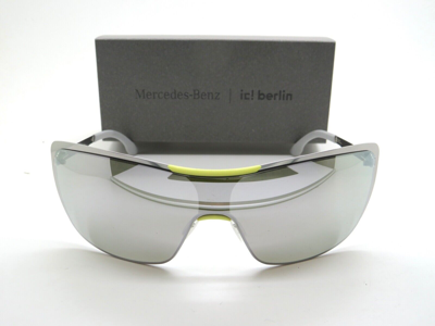 Pre-owned Ic! Berlin Ic Berlin Mercedes Benz Mb Shield 02 Chrome/silver Mirror Sunglasses