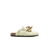 Jw Anderson Leather Chain Mules In Green