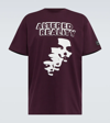 Raf Simons Altered Reality Cotton T-shirt In Dark Aubergine
