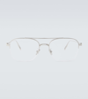 Dior Aviator Glasses In Silver