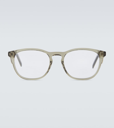 Givenchy Round Glasses In Shiny Light Green