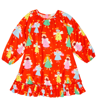 Stella Mccartney Kids' Printed Dress In Rosso/multicolor