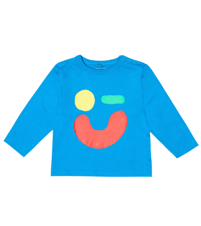 Stella Mccartney Baby Printed Cotton Jersey T-shirt In Blue