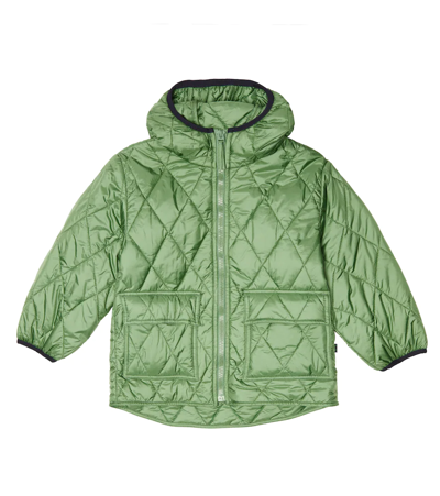 Il Gufo Kids' 绗缝夹克 In Dragon Green/blue