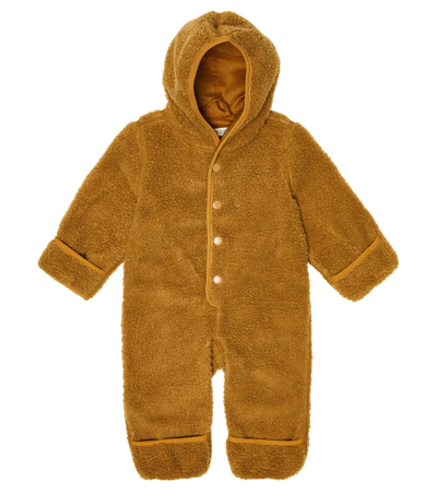 Liewood Baby Fraser Faux Shearling Jumpsuit In Golden Caramel