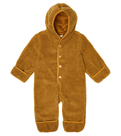 Liewood Kids' Baby Fraser Faux Shearling Jumpsuit In Golden Caramel