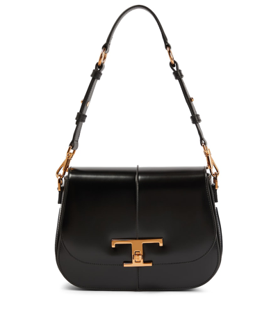 Tod's Tsg Leather Shoulder Bag In Black