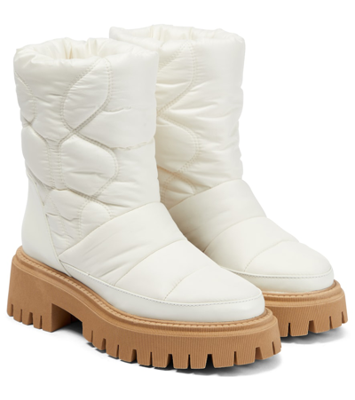 Dorothee Schumacher Padded Perfection Quilted Boot In Weiss