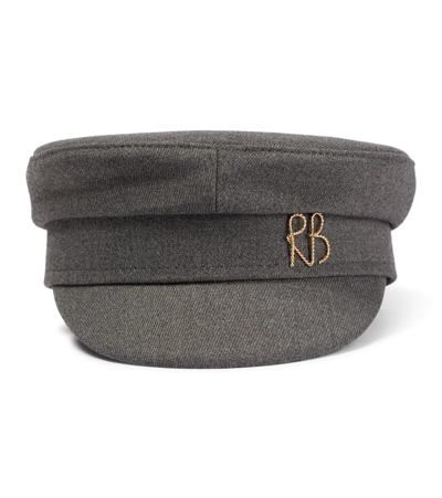 Ruslan Baginskiy Grey Embellished Logo Baker Boy Hat