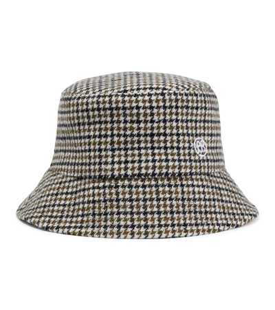 Ruslan Baginskiy Houndstooth Bucket Hat In Multicolour