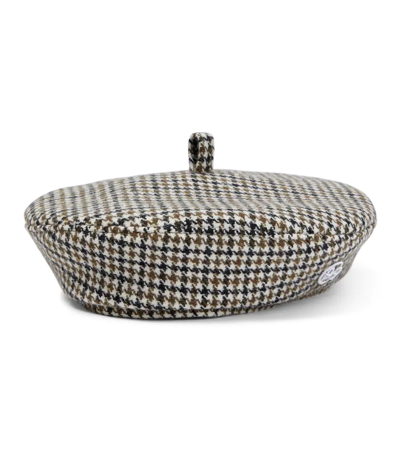 Ruslan Baginskiy Houndstooth Beret In Multicolor