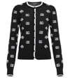 Dolce & Gabbana Intarsia Logo Virgin Wool Cardigan In Combined Colour