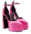 Versace Pink Aevitas Platform Heels In Multi