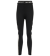 Shop Perfect Moment Mania Logo Wool-blend Leggings In Black