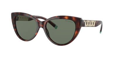 Tiffany & Co Tf4196 Cat-eye Acetate Sunglasses In Dark Green